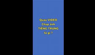 Chụp Ảnh Tiếng Trung Là Gì